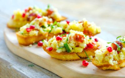 Bruschetta met couscous, dadel en munt